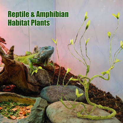 Reptile Vines For Terrarium, Reptile Plants For Terrarium, Fake Natural Enrichment Hides Plants Vines For Leopard Gecko Chameleon Turtle Hermit Crab