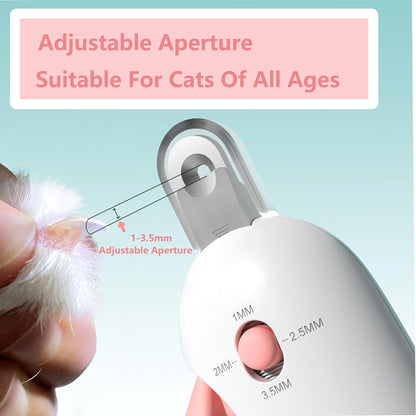 Pets Nail Clippers and Trimmers for Indoor Cats & Small Animals, Safety Lock and Nail File, Nail Trimmer & Claw Scissors for Home Grooming - Professional Grooming Tool for Pets (Pink)