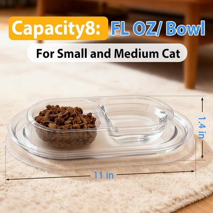 Disposable Ant Away Cat Bowls - 20 Pack Food-Friendly Plastic Bowls with Water Moat, Travel Dog & Cat Food Bowls for Outdoor Camping, Hiking, Emergency Kits (20 Packs)