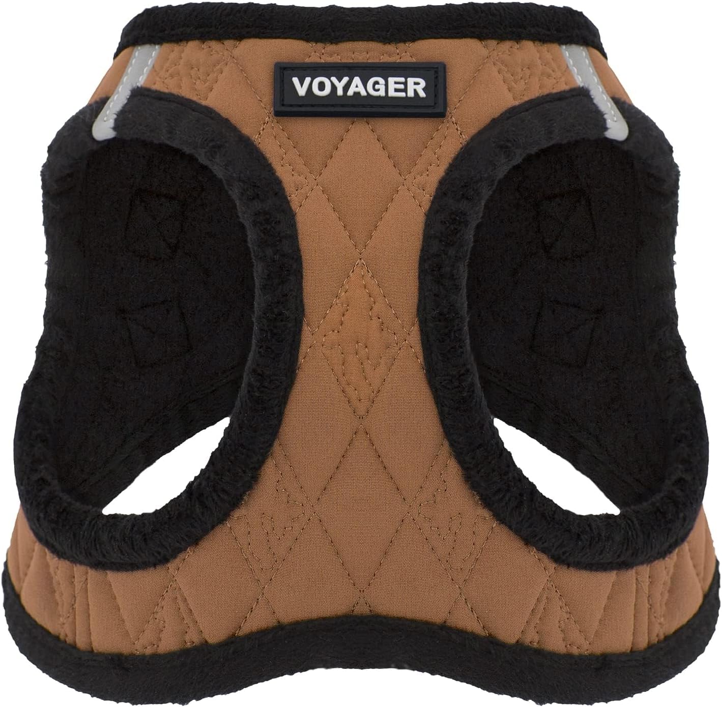 Best Pet Supplies - All Weather Mesh / Plush, Reflective, No Pull Harness for Small, Medium Dogs, Cats - Secure with Hook & Loop Fastener, Buckle, Double D-Rings - Beige Plush, XS