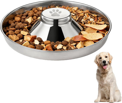 Stainless Steel Dog Bowls, Thickened Durable Replacement Bowls,Slow Feeder Pet Bowl for Cat or Dog Food or Water Dish