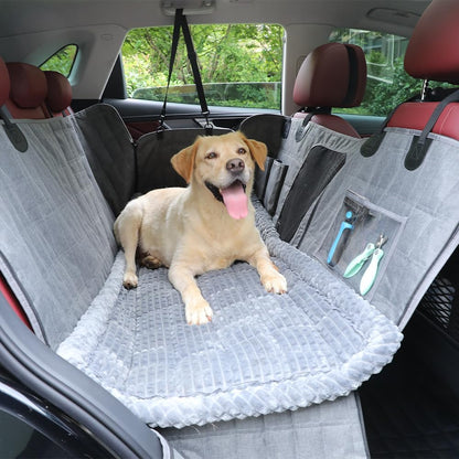 Dog Bed for Car, Backseat Pet Bed Mat, Fit for Backseat Extenders and Seat Covers (Gray, 24.8" x 54")