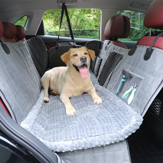 Dog Bed for Car, Backseat Pet Bed Mat, Fit for Backseat Extenders and Seat Covers (Gray, 24.8" x 54")