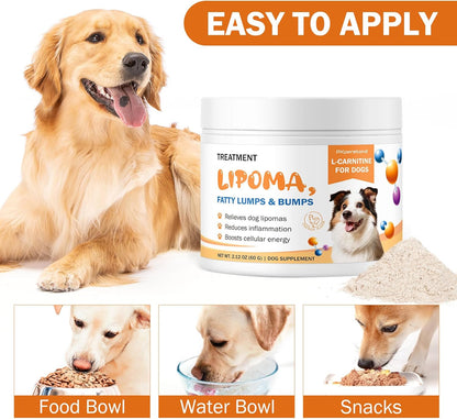 Dog Lipoma Treatment, L-Carnitine Supplement for Dogs, Helps Shrink Fatty Lumps and Bumps Naturally, Boosts Buddy Energy and Vitality, Guard Dogs Overall Wellness to Reduce Lipomas