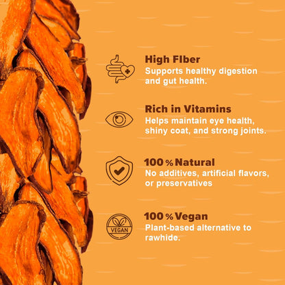 The Daily Goods Pumpkin Powder & Sweet Potato Chips for Dogs – 100% Natural High Fiber Digestive Support & Immune Health Balance Snack & Supplement, Designed for All Breeds – Grain-Free,Hypoallergenic