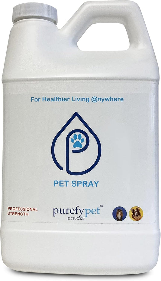 PUREFY Pet Spray (68oz) Eliminate pet matters and pet urine from the environment. Pet Odor Eliminator. Unscented. No residue. (68oz)