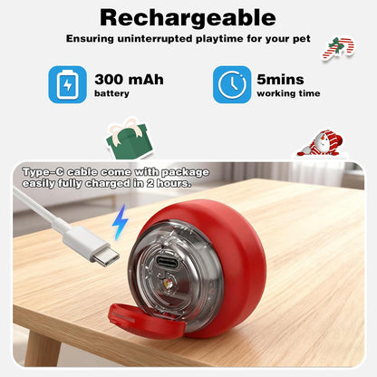 Cat Toys Maze Game Automatic Hide N Seek Cat Toy for Indoor Cats, Motion Activated Cat Ball with 3 Modes, Extra Feather & Bell Ball