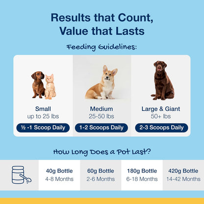 ProDen PlaqueOff Powder for Pets - Cat & Dog Breath Freshener - Plaque & Tartar Remover for Pet Oral Care - 60g