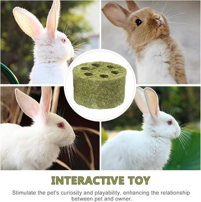 ERINGOGO Organic Grass Rabbit Chew 2Pcs Small Natural Pet Teething Playthings for Hamsters Bunnies Small Animals