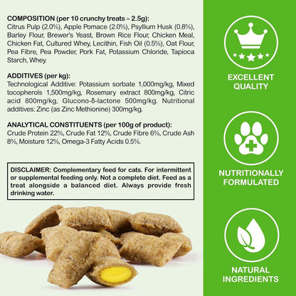 Hairball Control Cat Treats - Cat Hairball Remedy & Relief for Cats - Cat Hairball Control with Psyllium Seed Husk and Vitamins, Promotes Skin & Coat, Digestive, Urinary Health