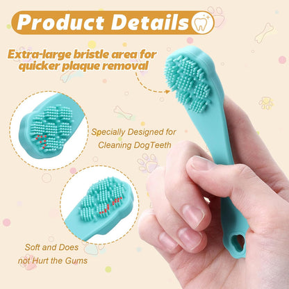 24 Pcs Silicone Finger Toothbrush for Dogs Cats Soft Bristles Pet Tooth Brushing Kit Gentle Dental Care Kits Teeth Cleaning Supplies Bulk for Large and Small Dogs Cats Puppy