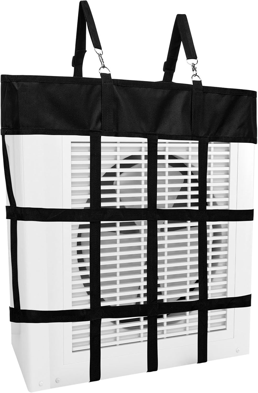 Tessco 1 Pcs Box Fan Holder Horse Stall Classic Fan Bag Hanging Web Holder Nylon Box Hay Bag (Black)
