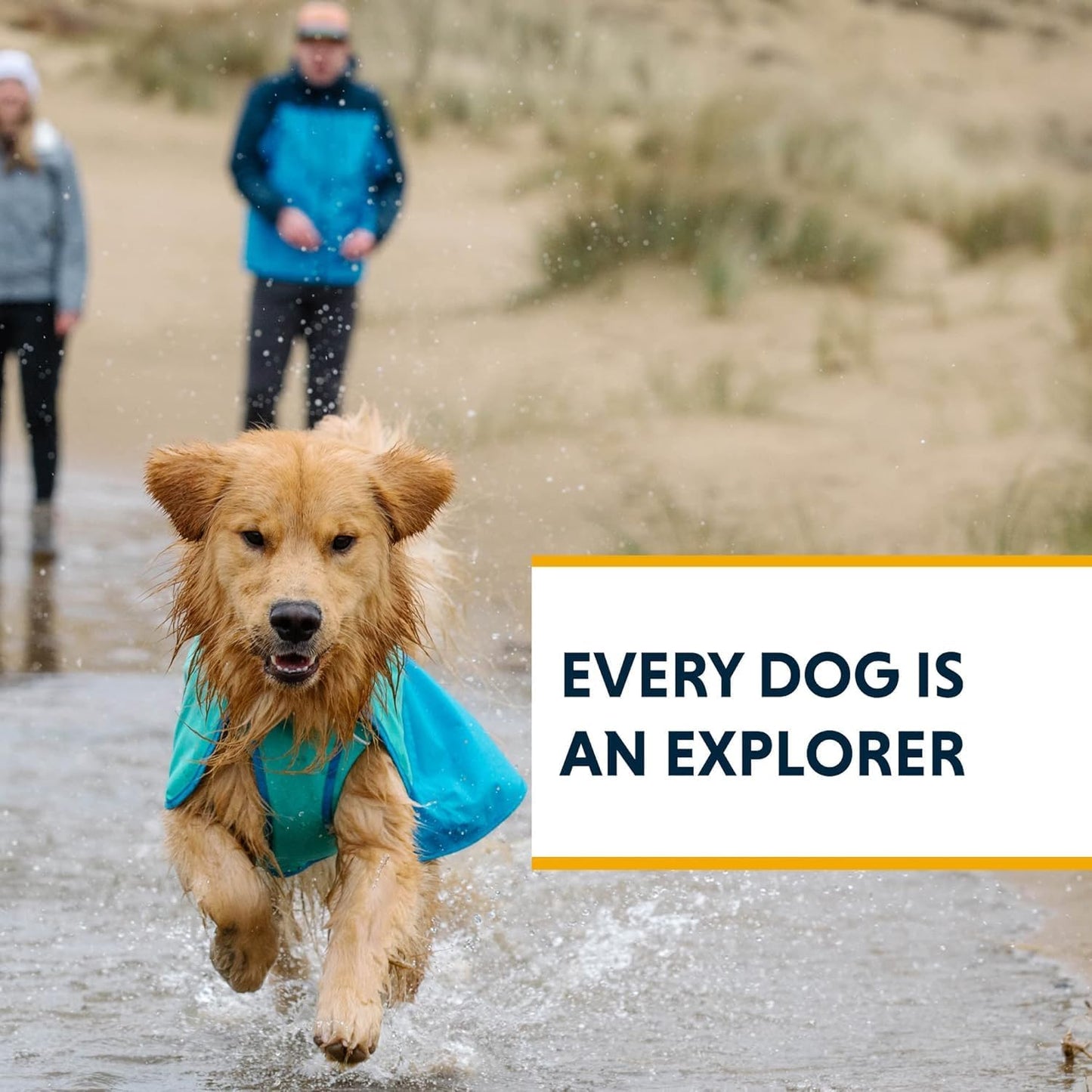 Ruffwear, Sun Shower Dog Raincoat, All-Weather Jacket, Waterproof, Windproof & Lightweight, Midnight Blue, X-Large