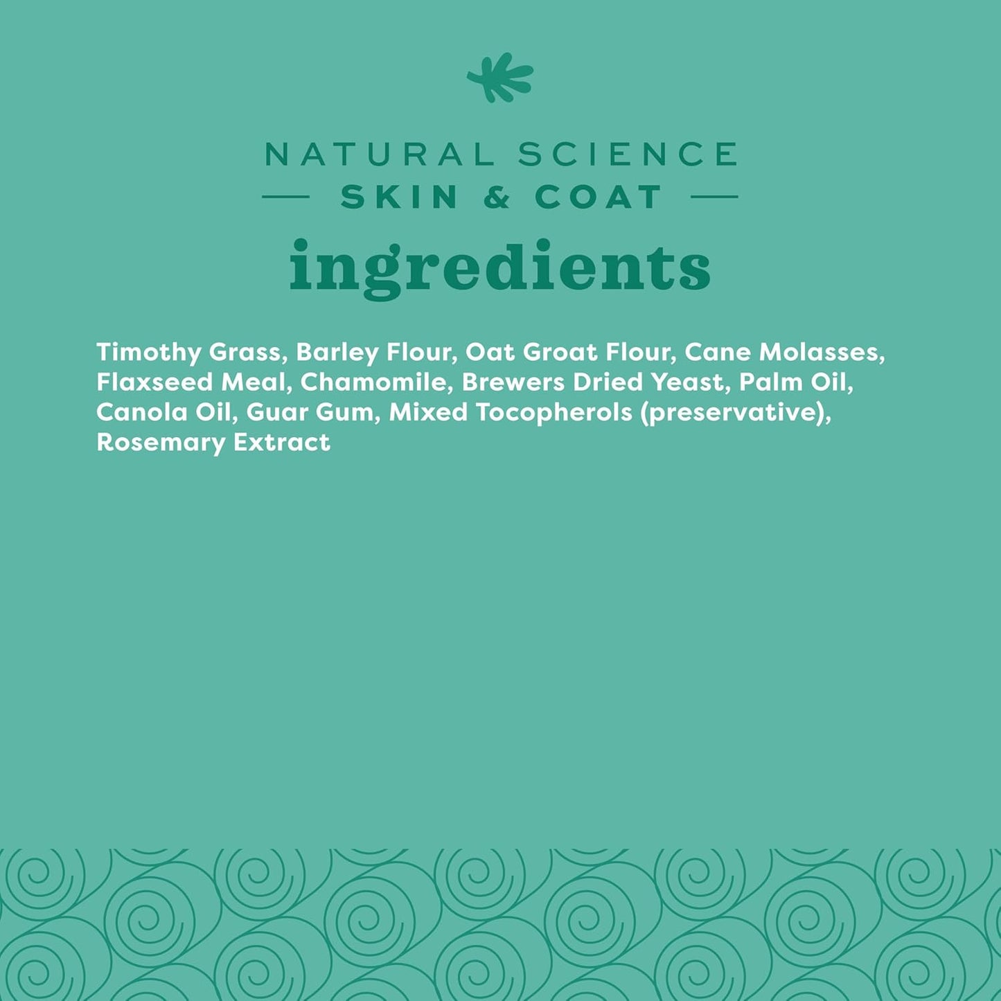 Oxbow Natural Science Skin & Coat Support, Supplement for Rabbit & Guinea Pig, Made with Oxbow Timothy Hay, Includes Palm Oil & Omega 3 & 6 Fatty Acids, Made in USA, 4.2 oz Bag