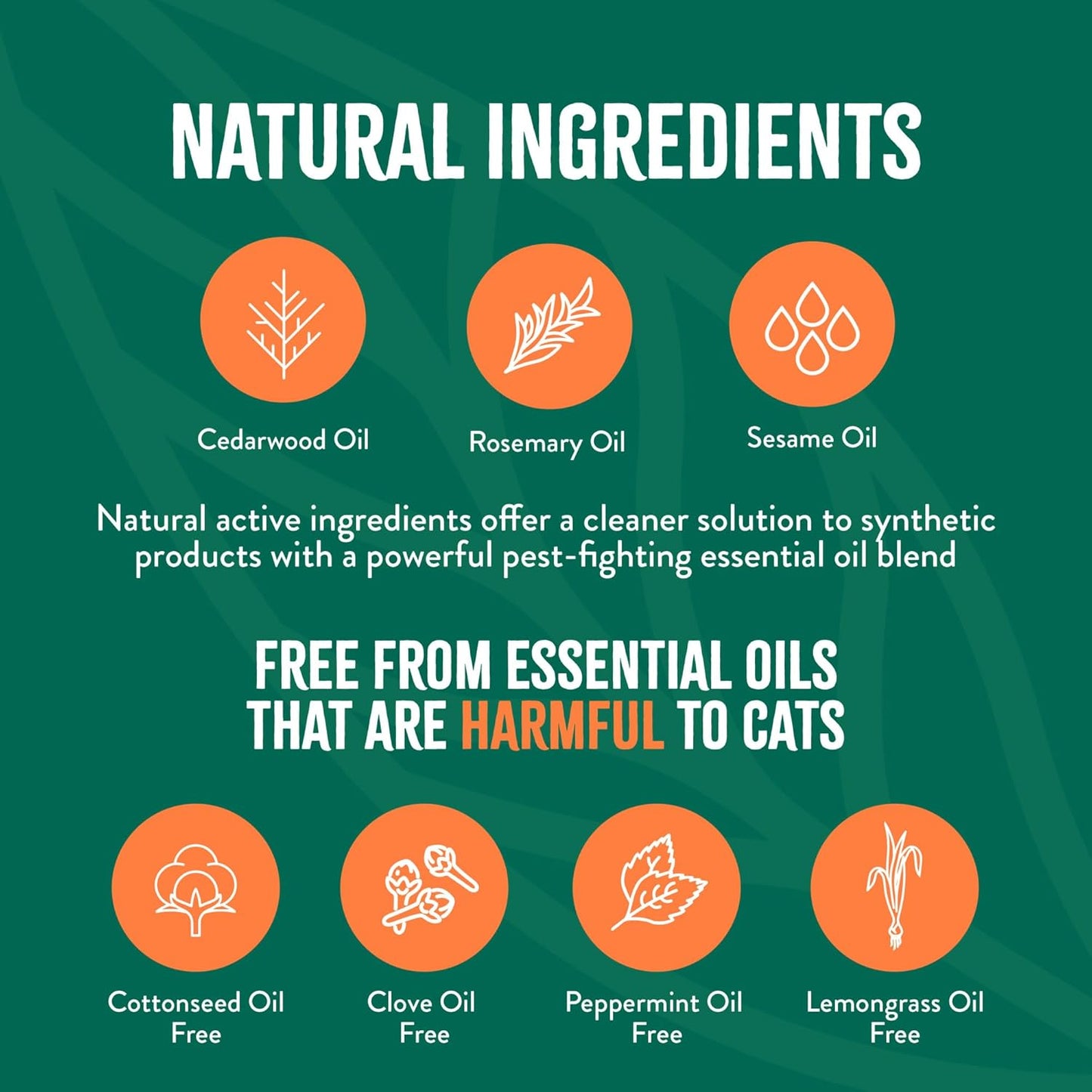 TropiClean Flea and Tick Treatment Spray for Cats & Home, Safely Treat, Prevent & Control by Contact, Powerful & Natural Defense, USA Made, 32oz