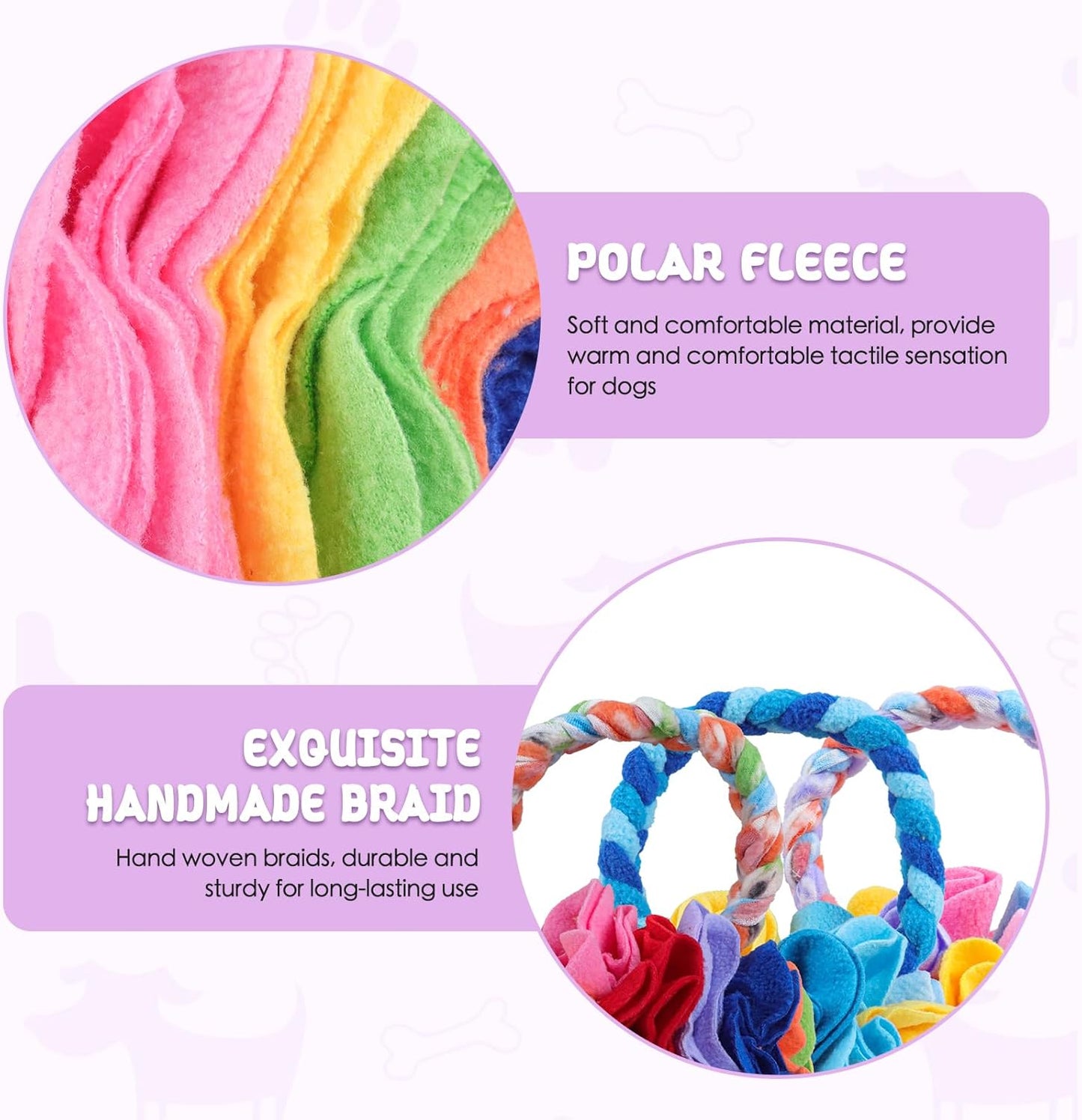 Snuffle Ball with Handle, Tug of War Rope Toys for Small Medium Dogs, Interactive Dog Toys Puppy Training Pull Toy for Exercise & Interactive Play Games (Red)