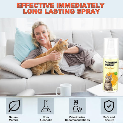Cat Deterrent Spray – Anti-Scratch Cat Spray 100% Natural, Plant-Based Formula to Stop Scratching