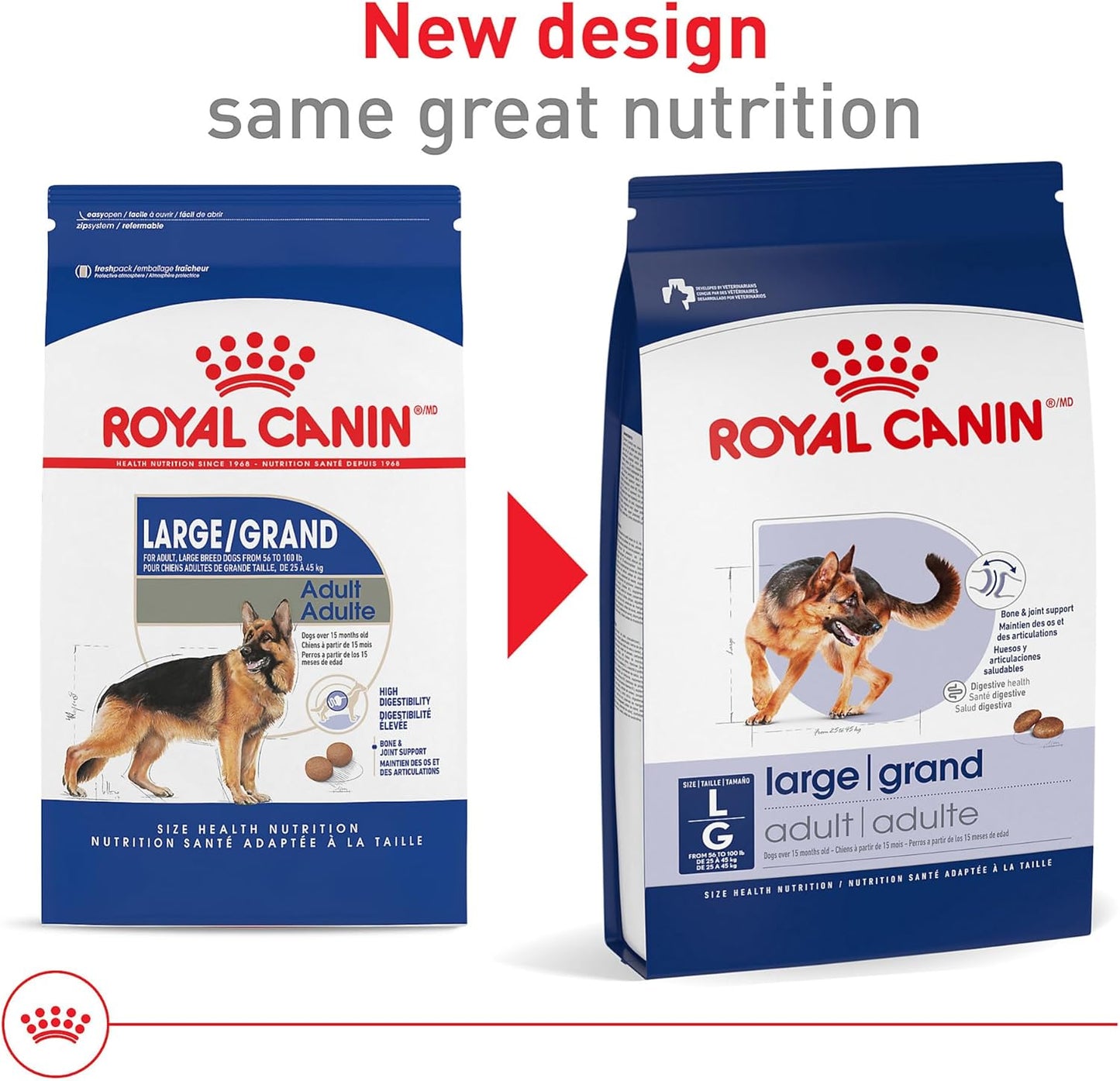Royal Canin Size Health Nutrition Large Adult Dry Dog Food, 4 lb Bag