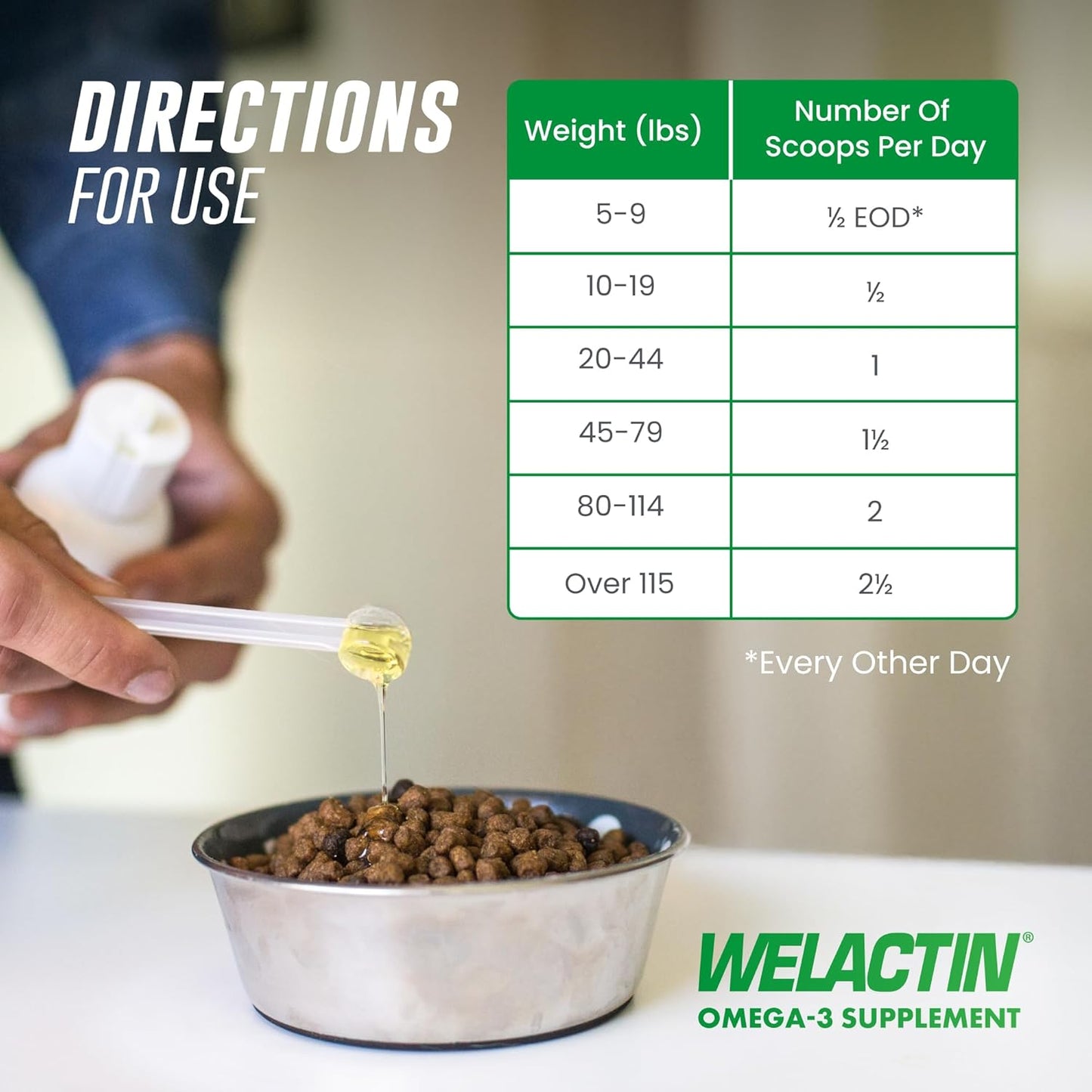 Nutramax Welactin Omega 3 Fish Oil for Dogs, Skin and Coat Health Supplement, Plus Joint, Immune, Kidney, and Brain Support, Premium Omega 3 Fatty Acids, For Dogs of all Sizes, 16 Ounce Liquid (3 Pk)