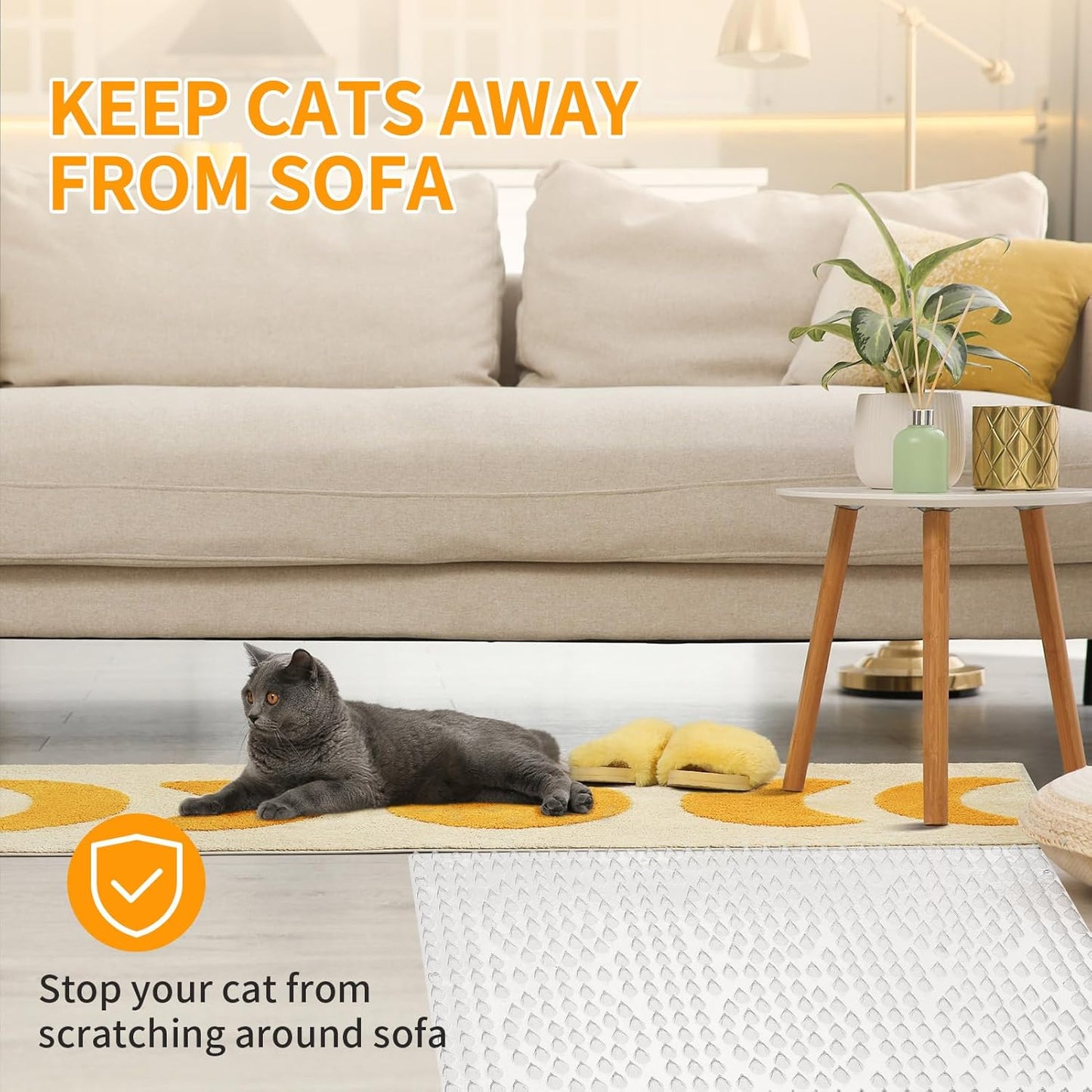 Scat Mat for Cats with Spikes -12 Pack Cat Repellent Mat Deterrent Indoor,Cat Repellent Mat Outdoor Cat Spike Mat Indoor Cat Countertop Deterrent Keep Cats Off Counter