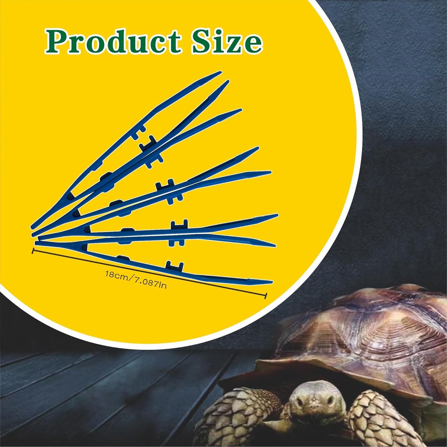 4-Pack Reptile Feeding Tongs Set - Hygienic Anti-Slip Blue Tweezers for Bearded Dragons, Lizards, Snakes, Aquariums & Small Animals(Five colors to choose from)