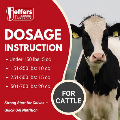 Jeffers Vita-Min Gel for Livestock & Horses – Multivitamin & Mineral Supplement with Selenium, Zinc, Potassium & Turmeric – Easy Oral Gel for Cattle, Goats, Sheep & Pig – 30 cc (1 oz) Tube