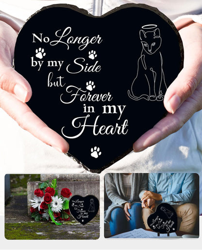Cat Memorial Garden Stone Pet Loss Sympathy Gift, Bereavement Remembrance Plaque for Passing Away of Cat - in Memory Outdoor Funerary Grave Marker