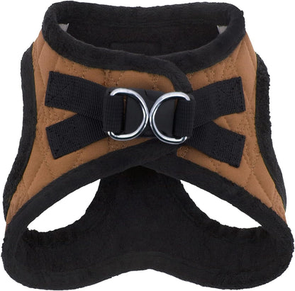 Best Pet Supplies - All Weather Mesh/Plush, Reflective, No Pull Harness for Small, Medium Dogs, Cats - Secure with Hook & Loop Fastener, Buckle, Double D-Rings - Beige Plush, L