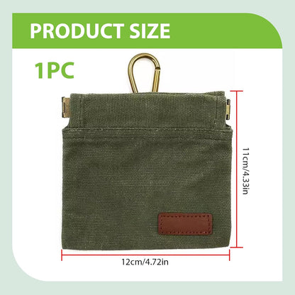 Dog Training Treat Pouch with Auto-Closing Lid, Hands-Free Leash Clip Bag for Puppy Obedience, Portable Pet Reward Snack Holder for Walking Hiking and Outdoor Adventures