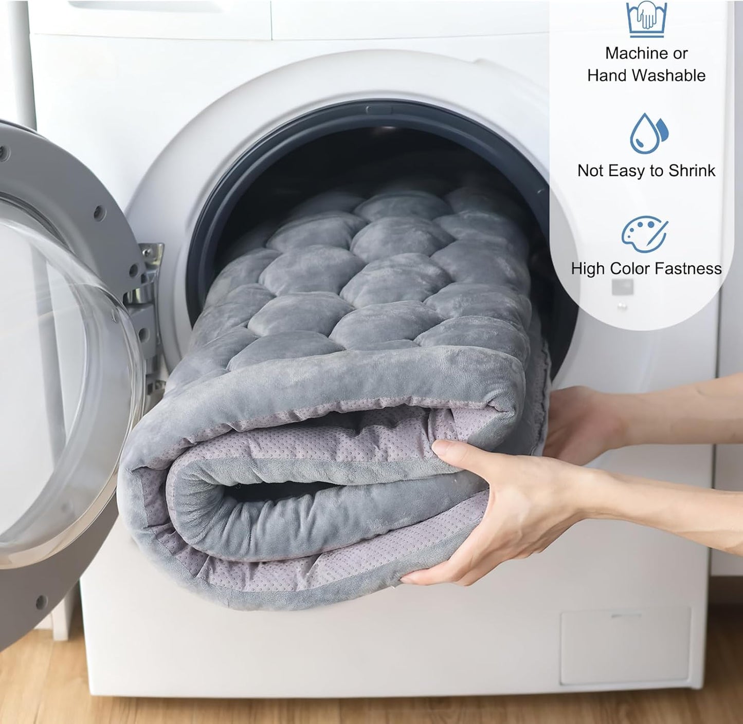 Dog Bed for Car，Dog Car Seat Cover for Back Seat，Non-Slip Travel Pet Mat，Nonslip Soft Durable，Fit for Backseat Extenders and Trucks SUVs (Gray)