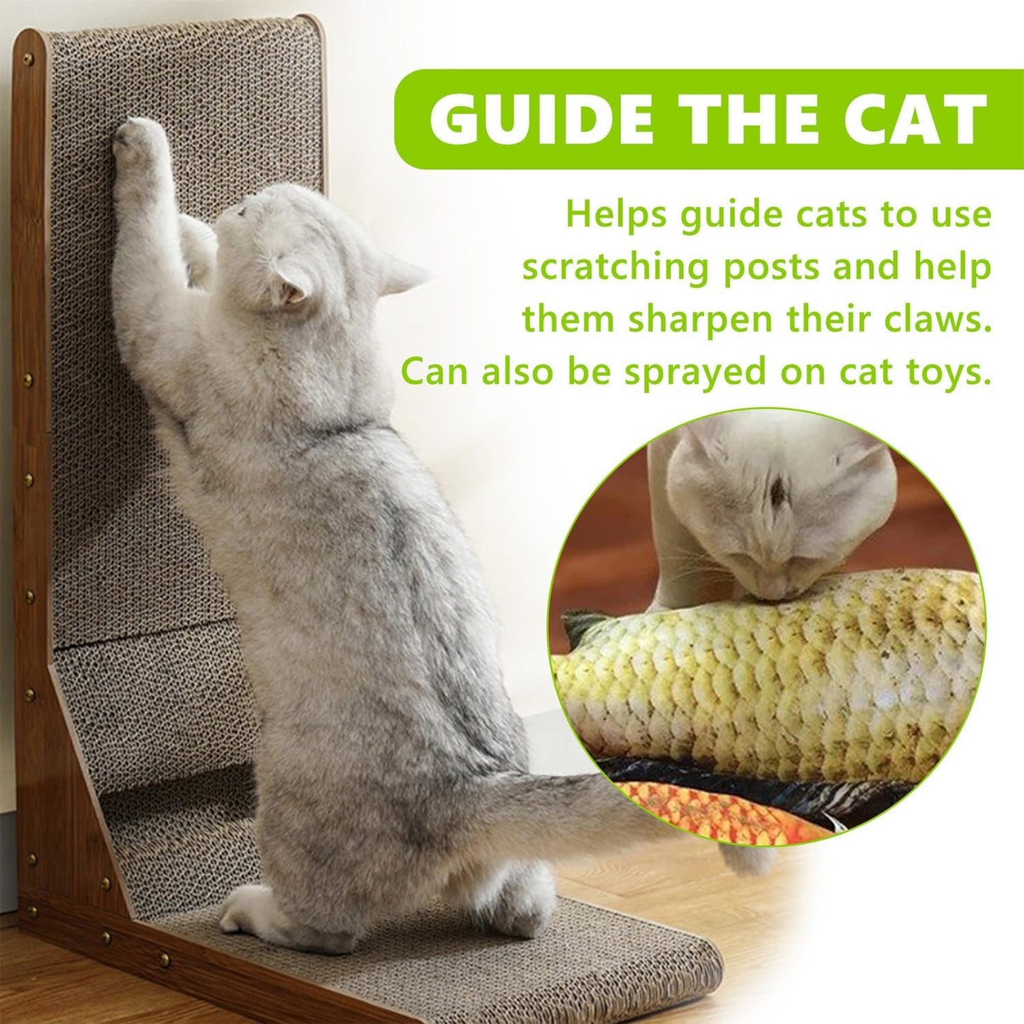 Catnip Spray for Cats, Highly Potent for Energizing Play & Toy Renewal, Calming Stress Relief for Indoor Cats, 100% Natural Dual-Plant Formula for Cats & Kittens, Mess-Free Herbal Formula (100 ml)