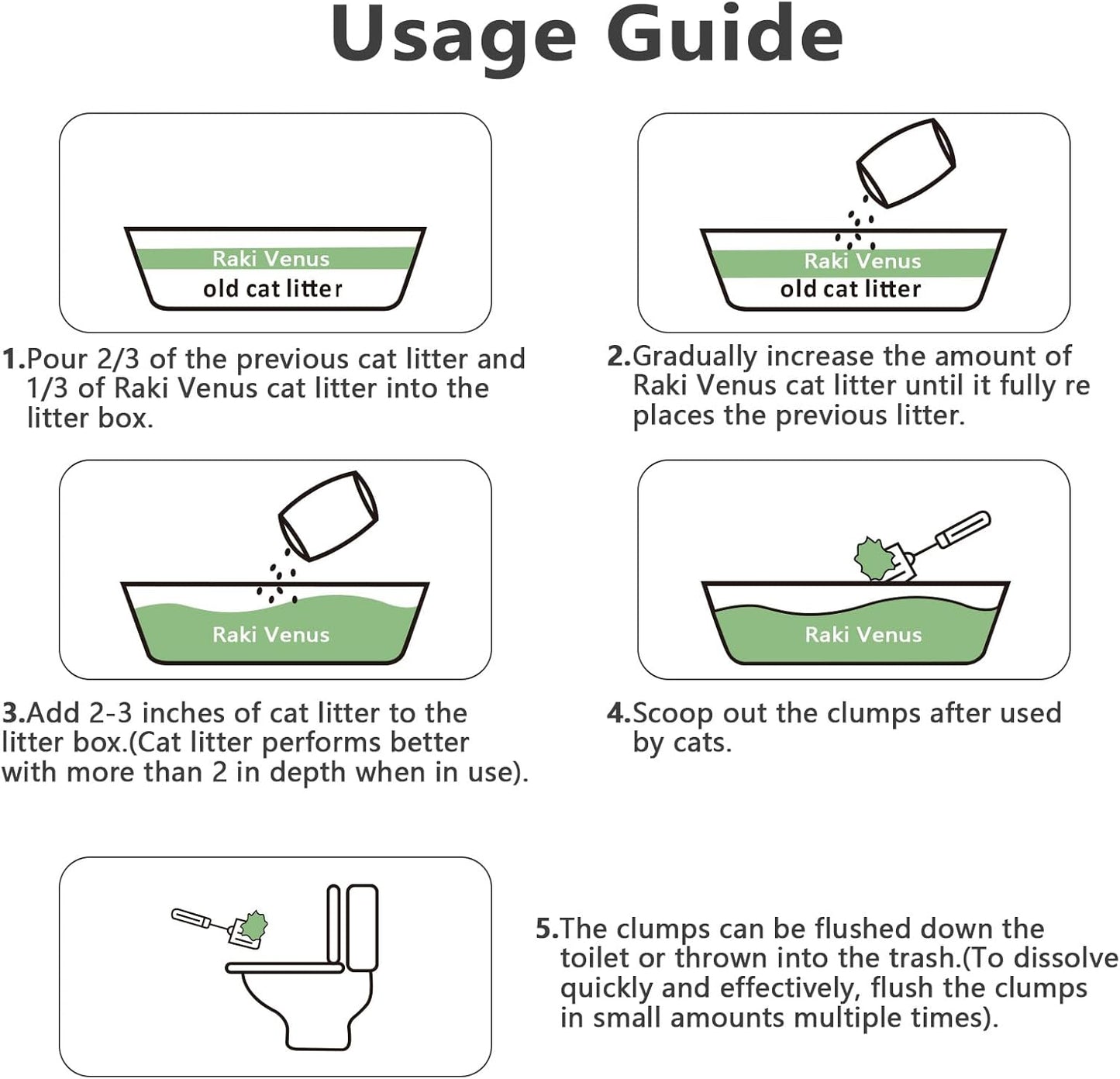 Tofu Cat Litter - Strong Clumping, Ultra Absorbent, Odor Control, Flushable, Low Tracking, Low Dust Tofu Litter Pellets 2 Packs/12LB (Green Tea)