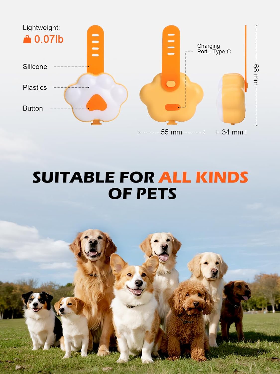 Lekereise Top-Expandable Pet Carrier with Dog Collar Light LED - TSA Airline Approved Soft Sided Underseat Up to 15lbs Travel Carriers for Small Cats and Dogs Black