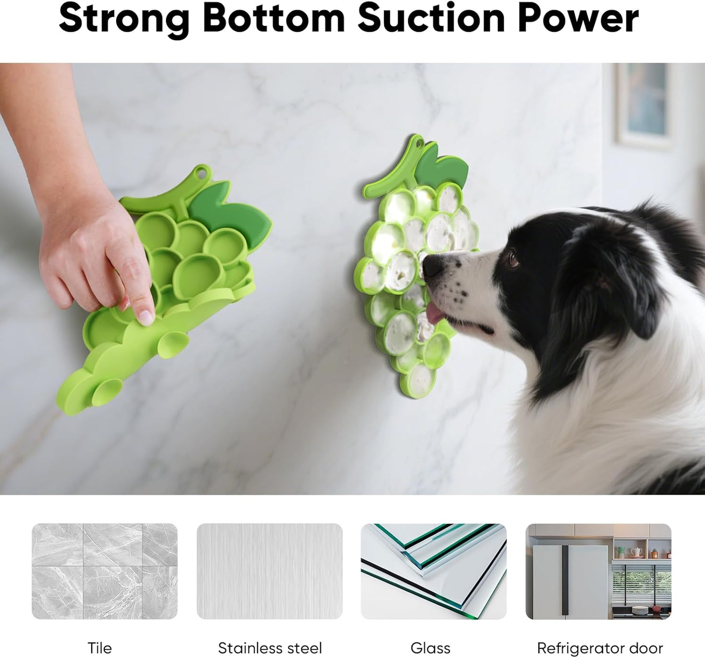 SUPERDESIGN Lick Mat for Dogs,Grape-Shaped Dog Lick Mat with Suction Cups,Slow Feeder Licking Pad for Anxiety Relief and Boredom Reducer, Dog Toys to Keep Them Busy Ideal for Grooming & Bathing