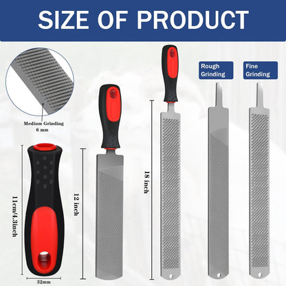 Gisafai 2 Pcs 18 and 12 Inch Rasps for Shoeing Horses with Handle Trimming File Carbon Steel Farrier Tools for Repair Horse Hooves Goat Hooves Cow Donkey Pig Animal Repairing Wood Working Supplies