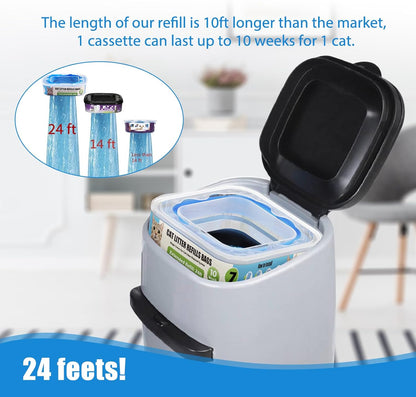Cat Litter Refills Cartridge Compatible with Your Genie Litter Standard, Plus and XL Cat Litter Pail, 8 Packs