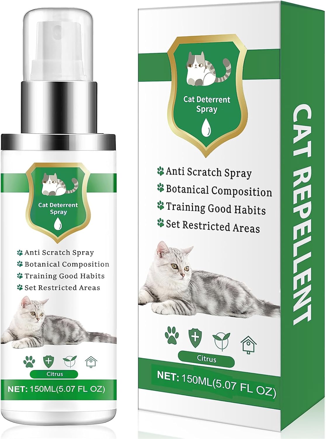 Advanced Cat Deterrent Spray, Natural Formula Cat Repellent Indoor and Outdoor, Strengthened Cat Scratch Deterrent for Furniture, Sofas, Rugs, Curtain Protection, Stop Cats from Urinating(Circus)