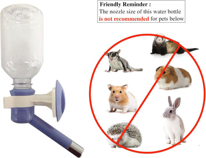 Choco Nose Patented No-Drip Dog Water Bottle/Feeder for Dogs/Cats and Other Small-Medium Sized Animals - for Cages, Crates or Wall Mount. 10.2 Oz. Mess Free Leak-Proof Nozzle 16mm, Blue (C590)