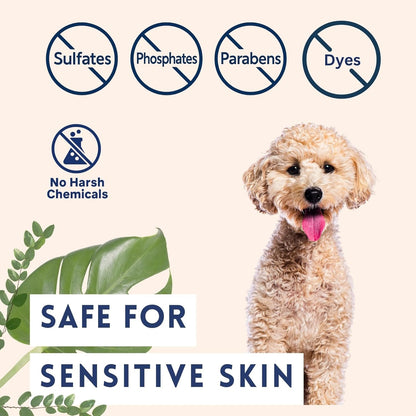 Naturally-Derived Dog Detangler Spray, Leave-in Conditioner for Mat & Tangle Removal, Hydrating Conditioning, Easy Brush, for Curly, Wavy, Long Coats, Sensitive Skin, Made in USA, 16oz