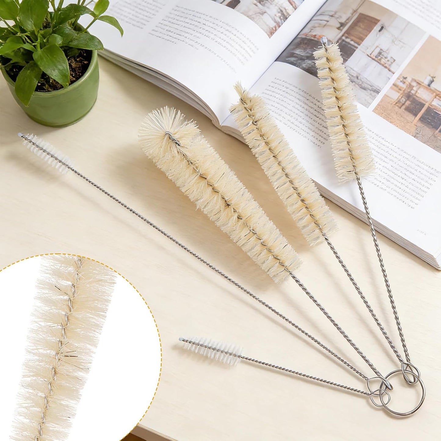 14 PCS Pet Water Fountain Cleaning Kit Supplies Water Fountain Brushes with Compressed Sponge for Most Dog Cat Waters Dispenser