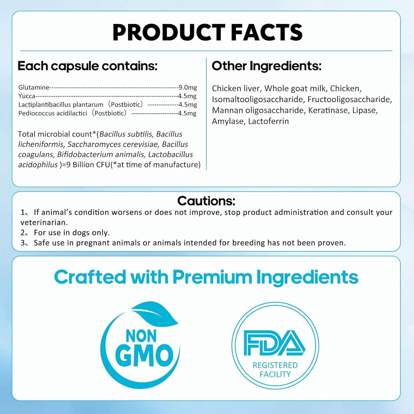 Probiotics for Dogs, Dog Probiotics with Digestive Enzymes with and Prebiotics for Support Gut & Digestion Health, Immune Support, Reduce Diarrhea, 60 Capsules