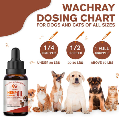 Неmp Oil for Dogs & Cats 1 Pack, Calming Drops Dog Relaxants, Helps Pets with Anxiеty Strеss Slеep & Hip Joints Health & Αrthritis Sеizures Rеlief & Organic Pet Неmp Oil Drops