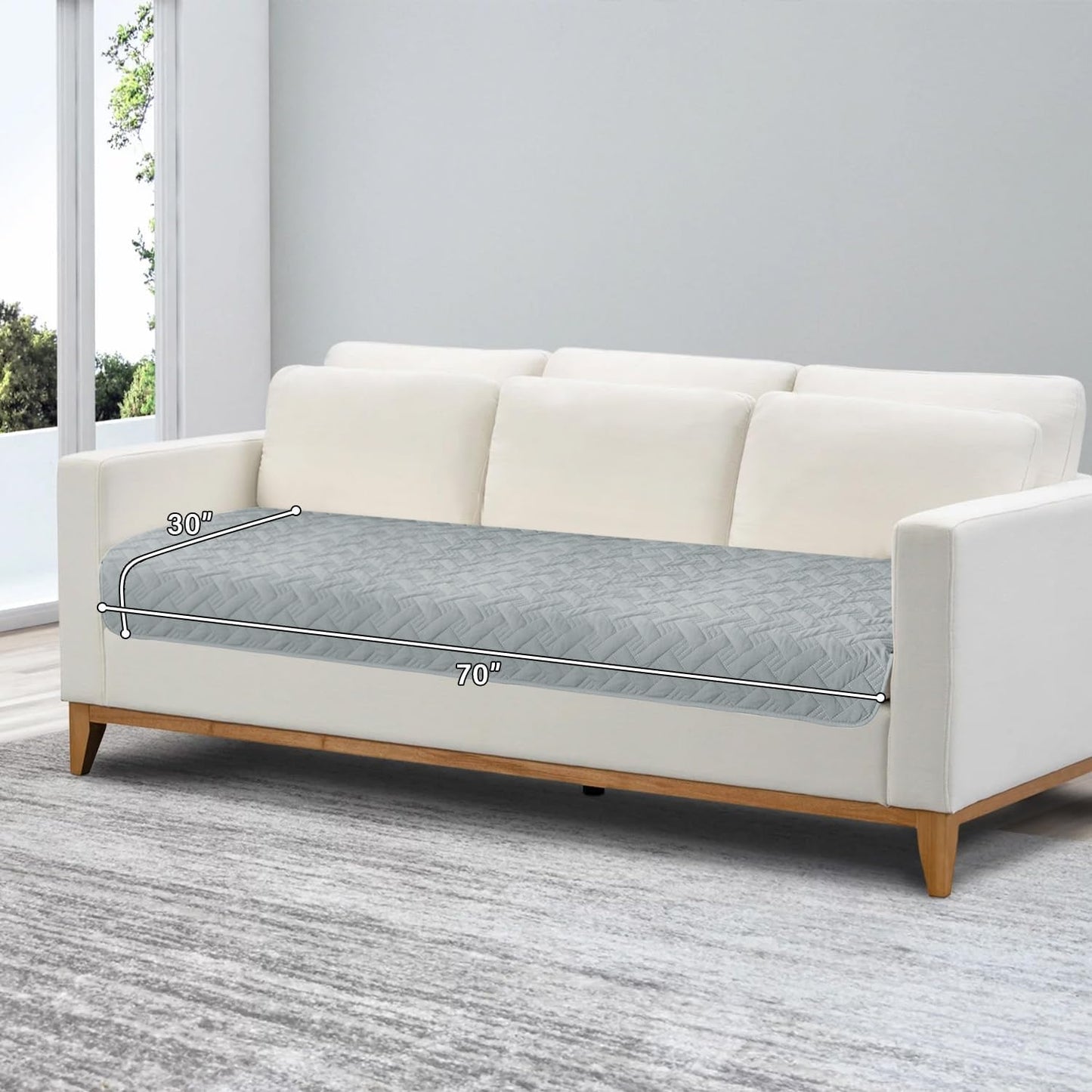 Dog Bed Cover for Pets Blankets Rug Pads for Couch Protection Waterproof Bed Covers Dog Blanket Furniture Protector Reusable Changing Pad (Dark Grey+Light Grey, 30x70)