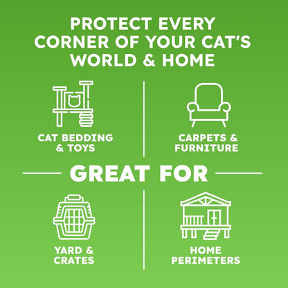 BugMD Pet Safe Flea Spray for Cats & Home | Natural Indoor Flea Killer & Tick Prevention | Plant-Based Flea Treatment for Carpet, Furniture & Cat Trees with Essential Oils