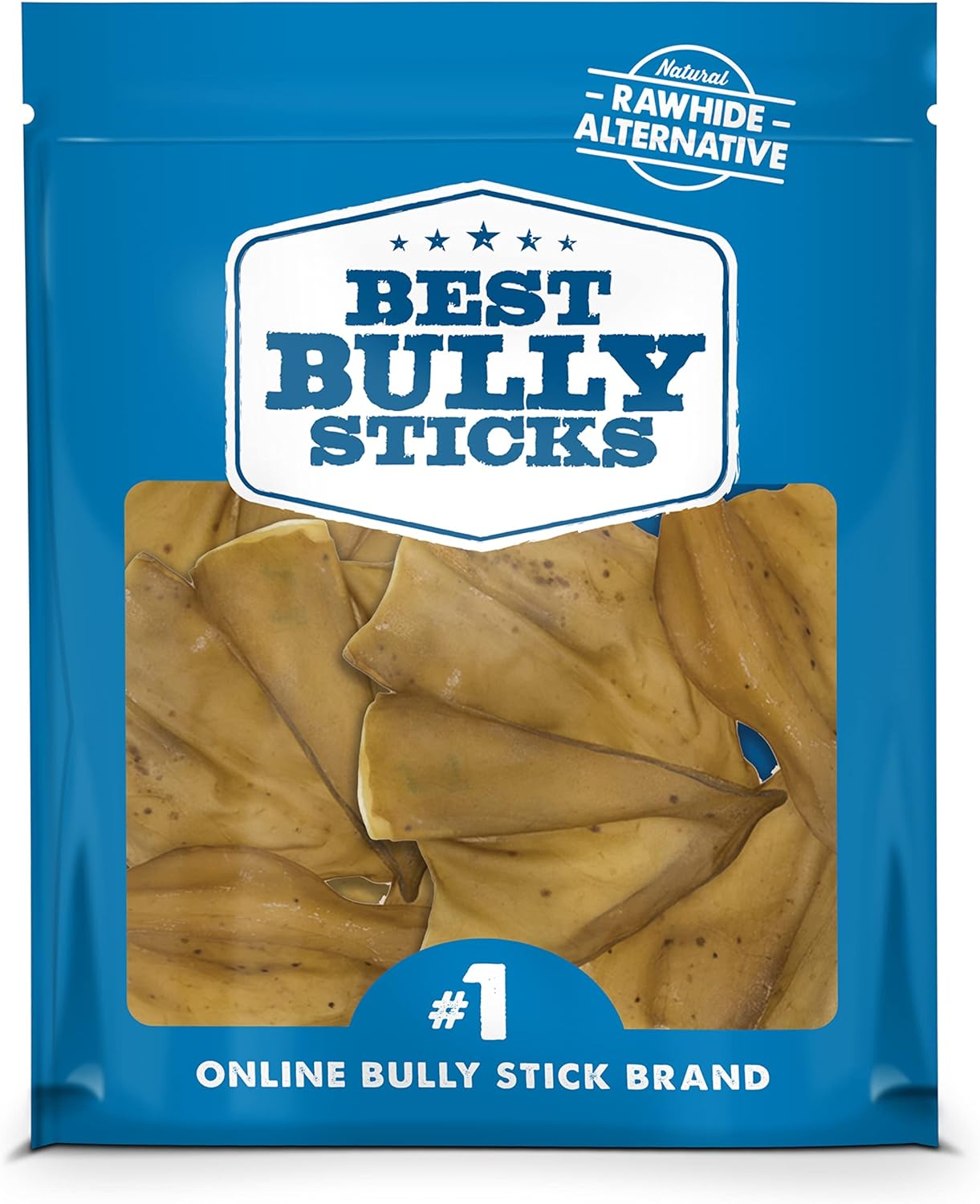 Best Bully Sticks Cow Ears for Dogs - 15 Count (Pack of 1) - Natural, Free-Range Grass-Fed, Single Ingredient, High Protein, Easily Digestible, Great for Various Breeds