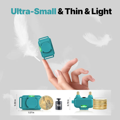 Tiniest Small Dog Shock Collar, Lightest Dog Training Collar with 2000ft Remote, Tailored for Small Dogs 5-15lbs & Medium Large Dogs, Beep, Vibrate, Shock, Lighting, Waterproof, Rechargeable，Cyan