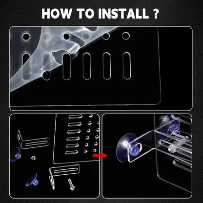 Nuanchu 4 Set Acrylic Fish Tank Divider 11.4 x 9.75'' Aquarium Divider Kit Splicable Flexibly Aquarium Divider with Suction Cups Accessories Splicing Board for 30/40/50/65/75/90/125/150 Gallon Tank
