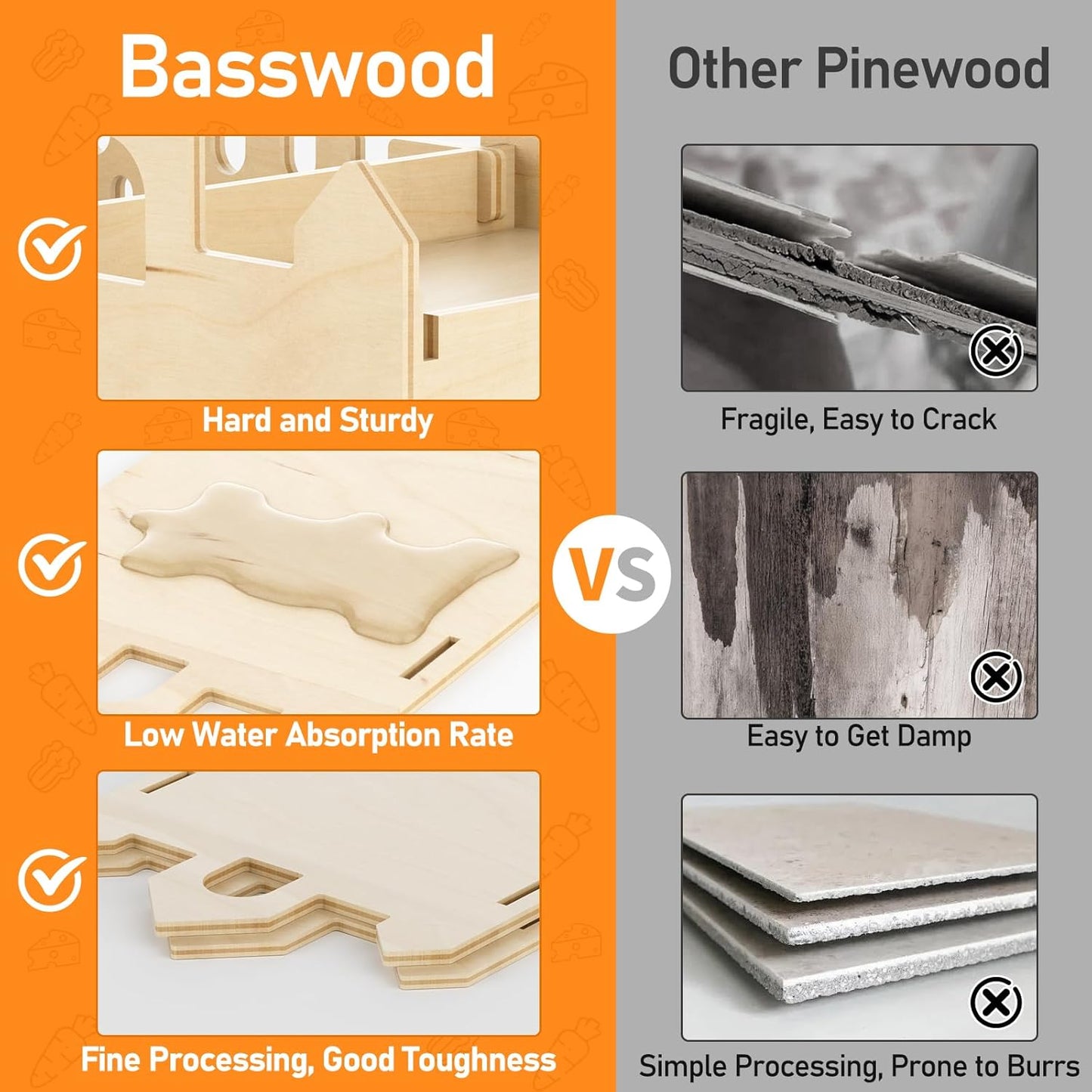 Guinea Pig Hideout House, Advanced Wooden Hamster Hideout with Climbing Ladder & Rest Zone, Bunny Castle Tower Toy for Guinea Pig Chinchilla Gerbil Hedgehog Small Animal House Habitat Hut