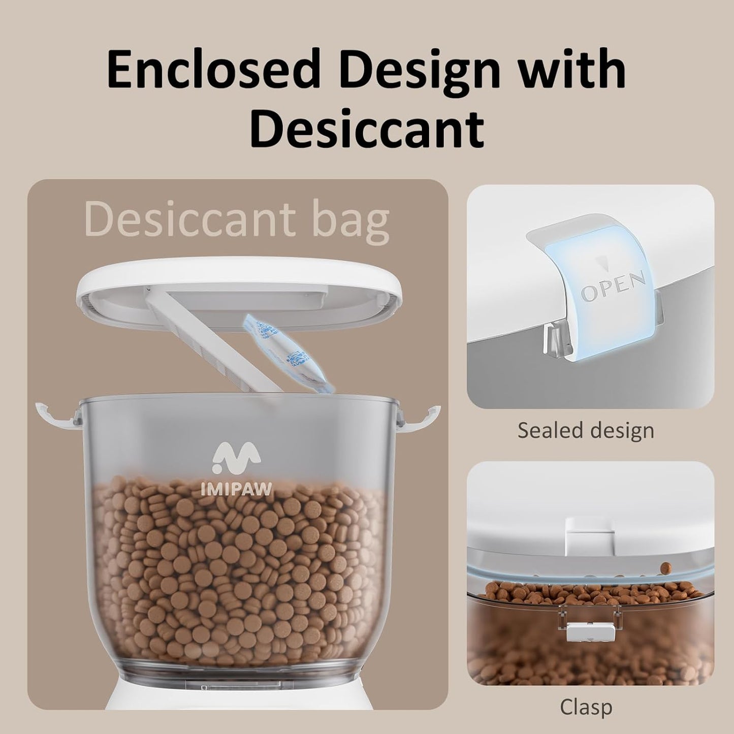 Automatic Cat Feeder WiFi: 5G Smart Auto Pet Feeder with App Remote Control- Timed Feeding Cat Food Dispenser with Airtight Lock-Fresh- Easy to Clean& Dual Power Supply 1-10 Meals per Day