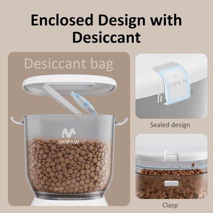 Automatic Cat Feeder WiFi: 5G Smart Auto Pet Feeder with App Remote Control- Timed Feeding Cat Food Dispenser with Airtight Lock-Fresh- Easy to Clean& Dual Power Supply 1-10 Meals per Day